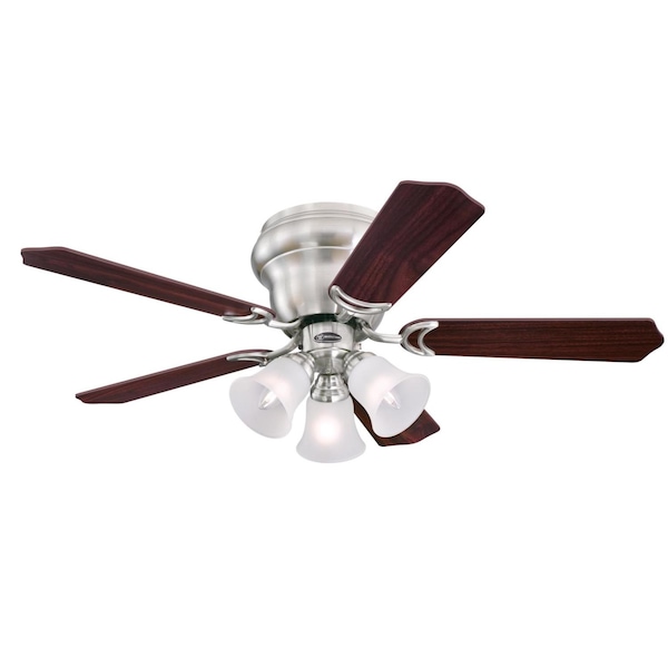 Westinghouse Contempra Trio 42" 5-Blade Nckl Indoor Ceiling Fan w/Dimmable LED Lght 7231900 - main